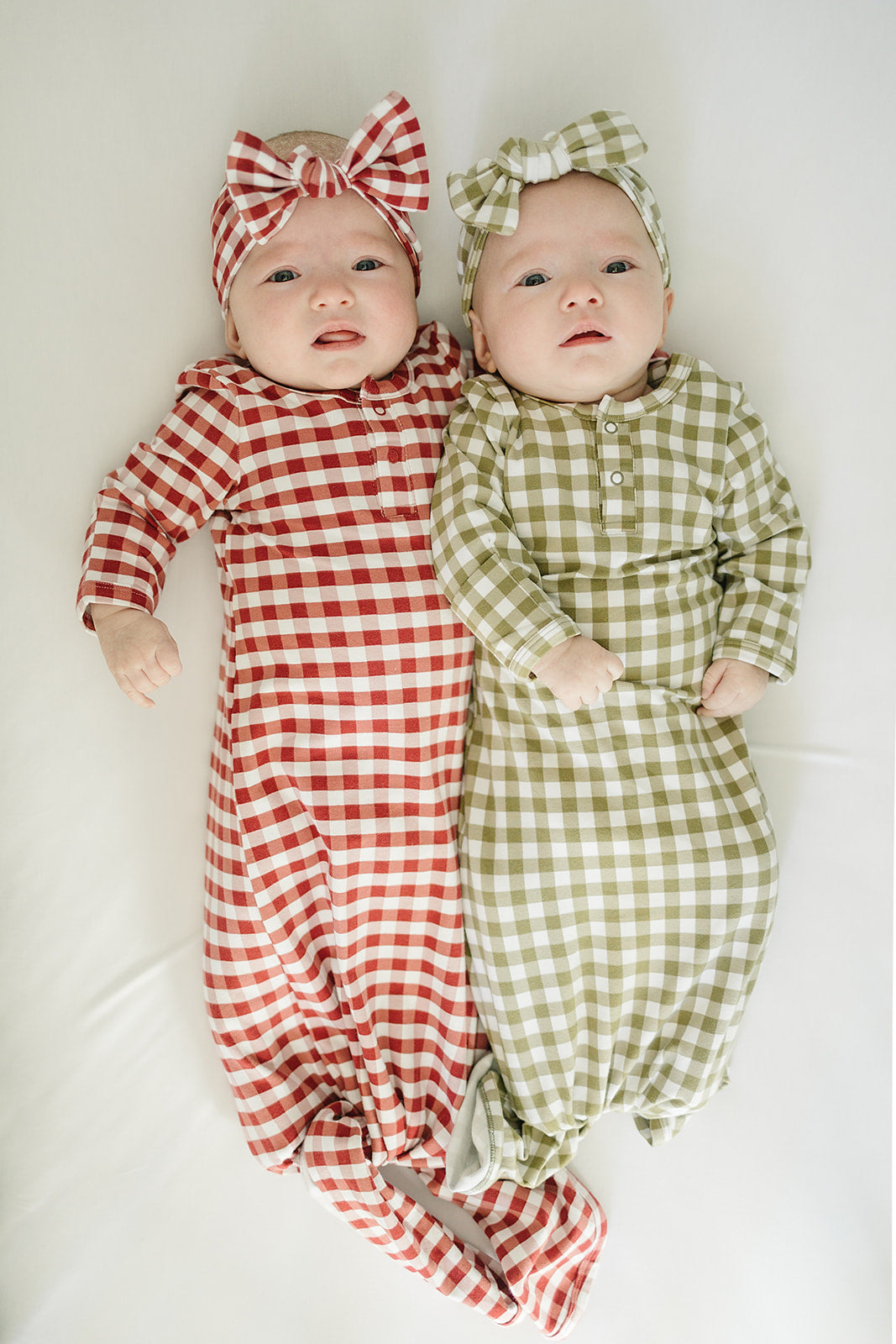 Green Gingham Knot Gown