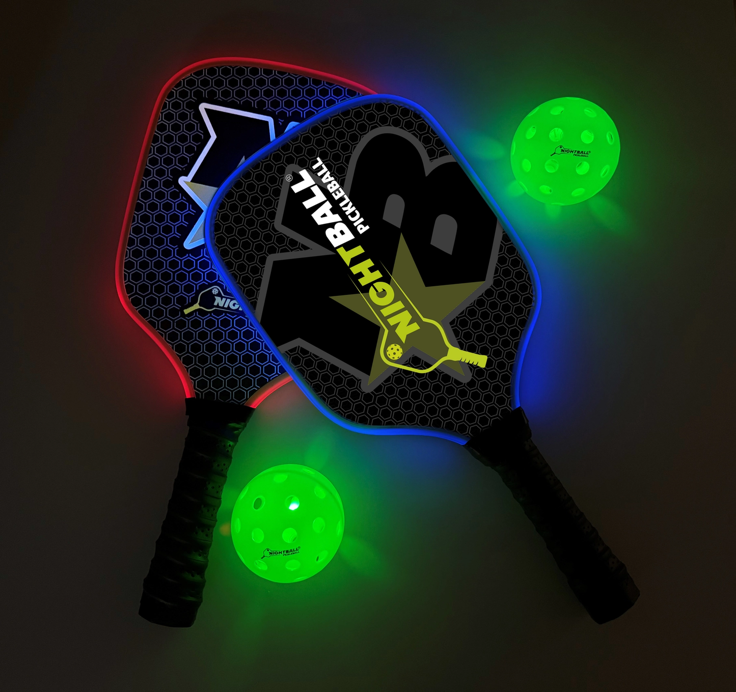 Nightball® Light-Up Led Pickleball Set