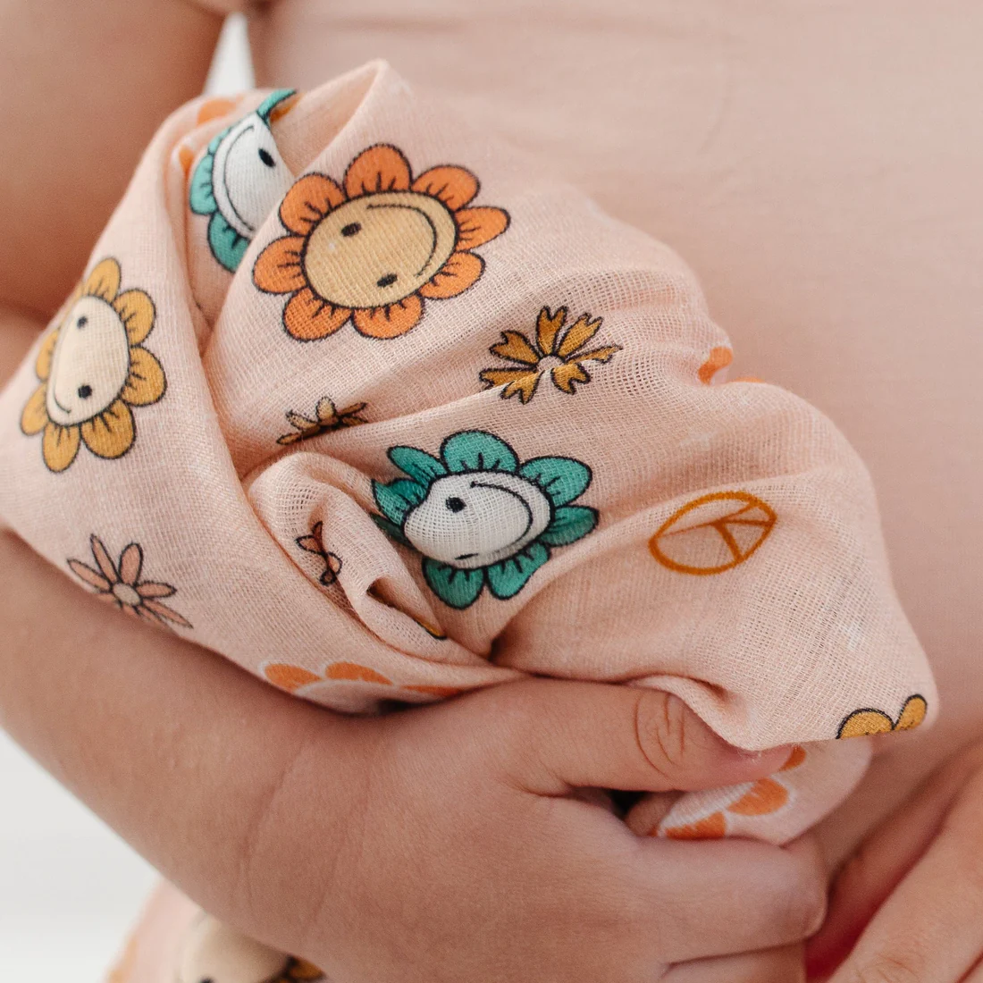 Peace + Love Muslin Swaddle