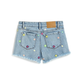 Girls-Floral Embroidered Fray Hem SHORTS