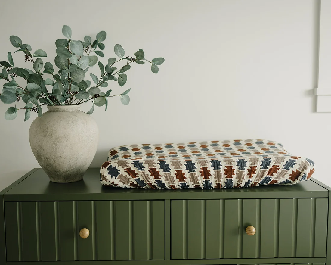 Western Aztec Muslin Changing Pad Cover