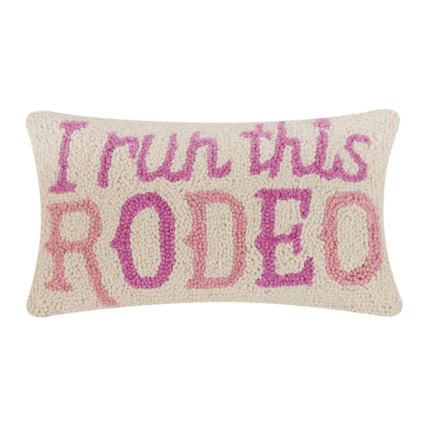 I Run This Rodeo Throw Pillow