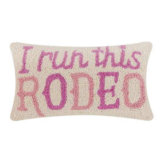 I Run This Rodeo Throw Pillow