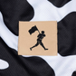 Moo Milk Cow Print Diamond Air Mesh Shorts (Black) - Youth