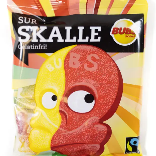 Bubs Swedish Sour Skulls 90g Bag