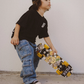 Smiley Face Baggy Jeans Blue