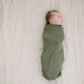 Olive Bamboo Stretch Swaddle