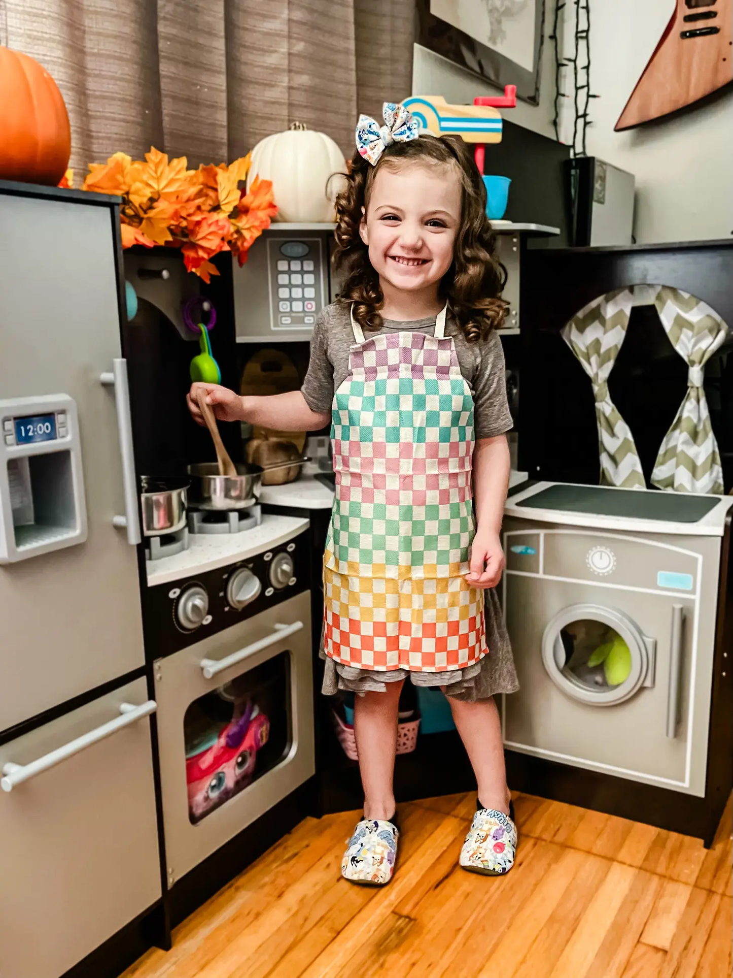 Pastel Check Child Apron