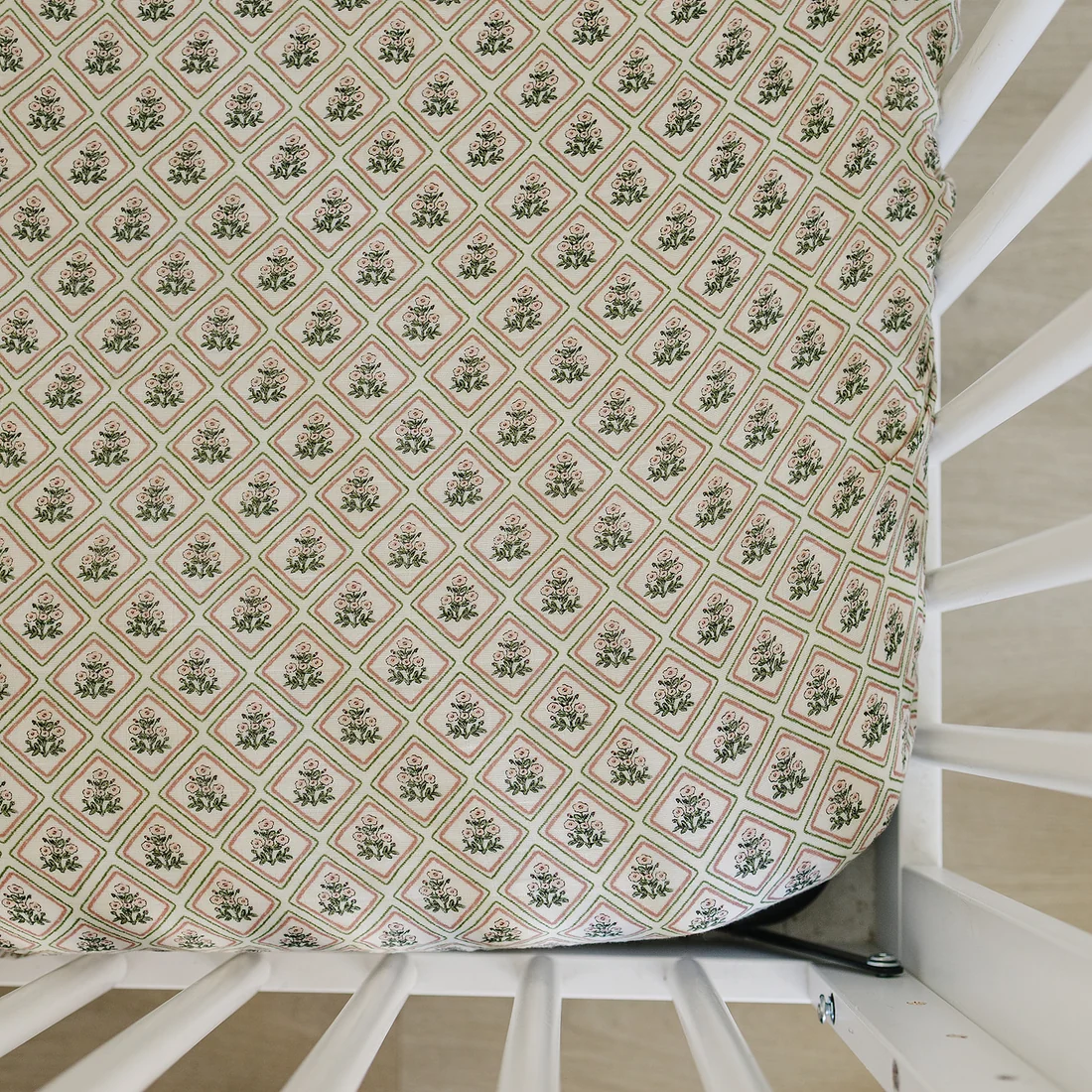 Country Garden Floral Muslin Crib Sheet