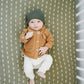 Olive Strokes Muslin Crib Sheet