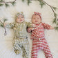 Green Gingham Cotton Layette Set