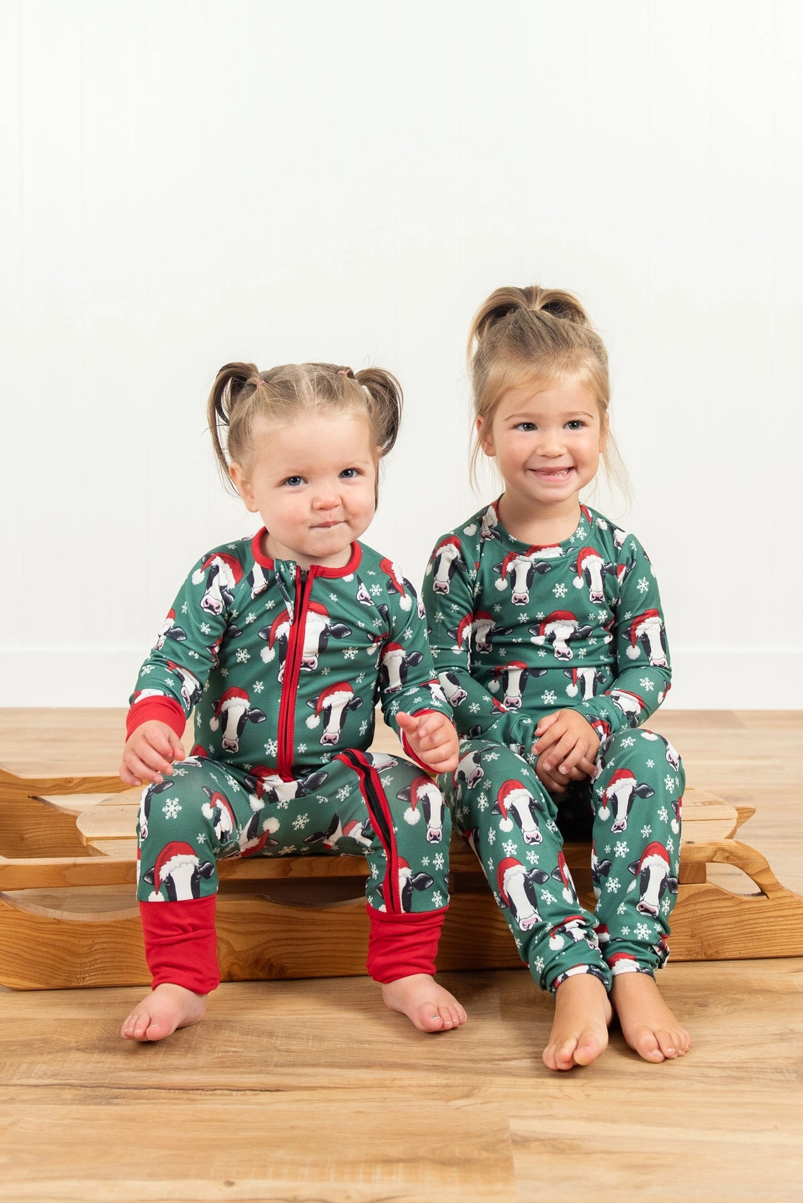 Santa Cows & Snowflakes Toddler/Youth Pajama Set