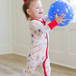 Baseball Snacks Zipper Onesie