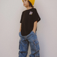 Smiley Face Baggy Jeans Blue