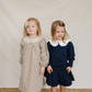 Camel Gingham Lace Dress