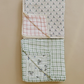 Country Garden Floral + Pink Gingham Lace Muslin Quilt