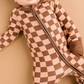 Espresso Checkered Bamboo Sleeper
