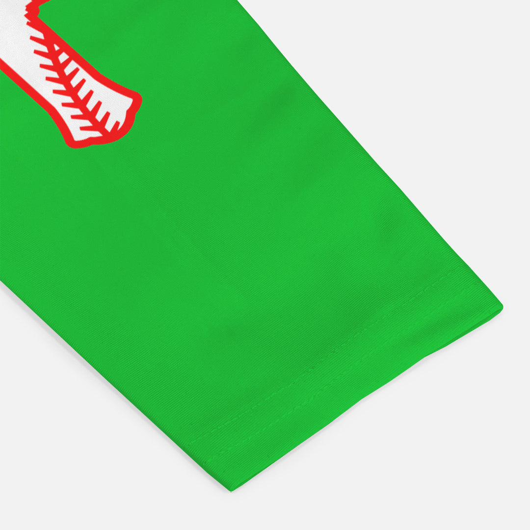 Green Baseball Cross Kids Arm Sleeve