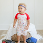 Baseball Snacks Raglan Romper