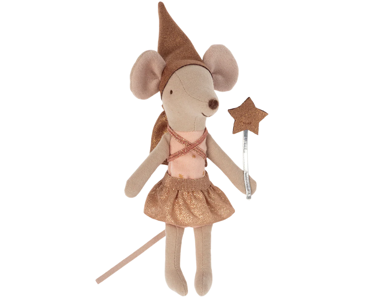 Tooth fairy mouse in matchbox - Rose