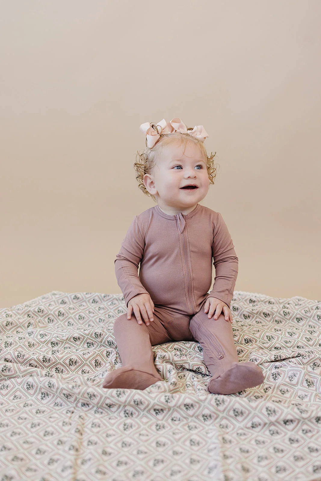 Country Garden Floral + Pink Gingham Lace Muslin Quilt
