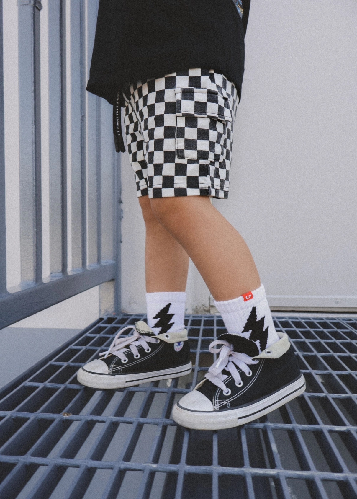Bolt Crew Socks White