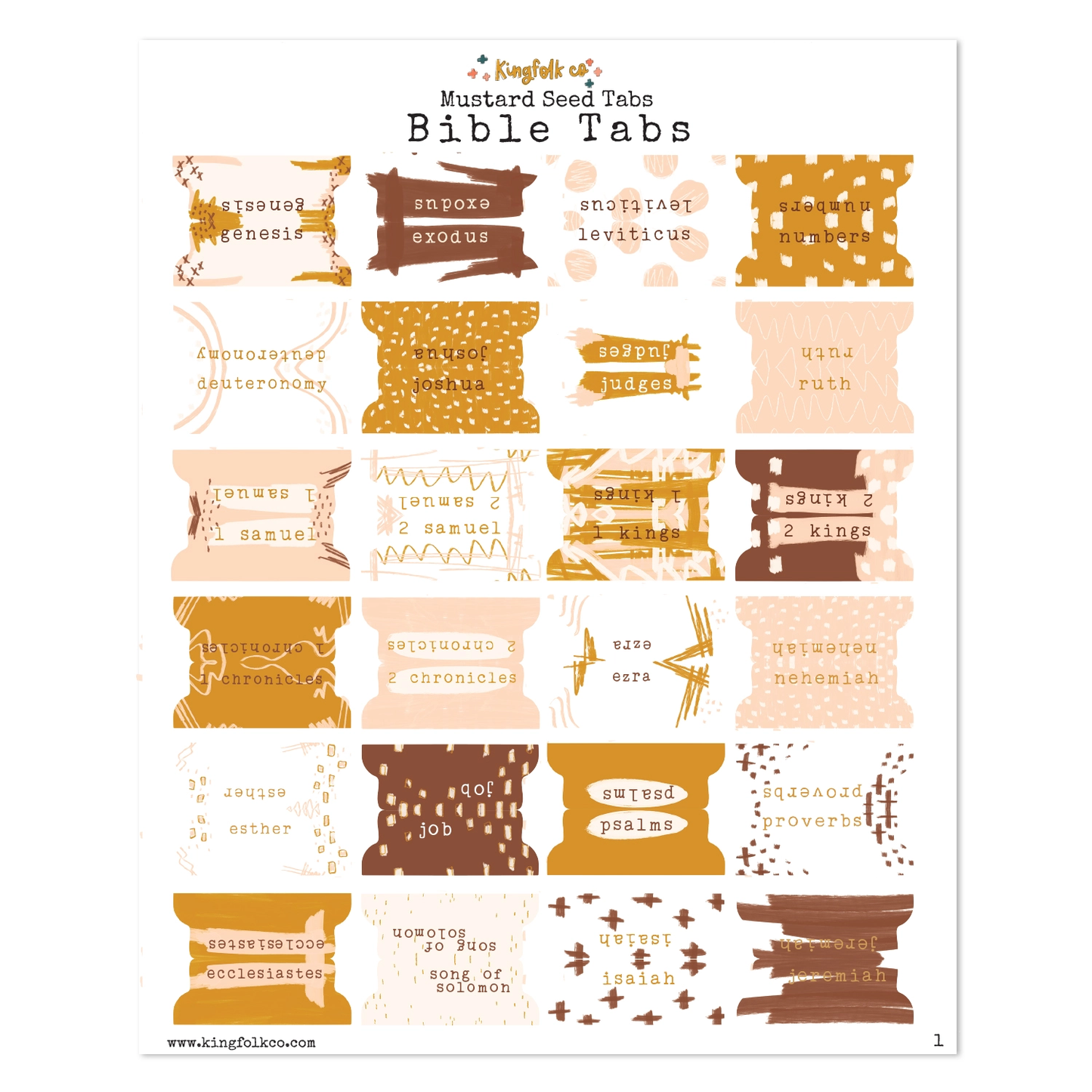 Mustard Seed Bible Tabs Stickers
