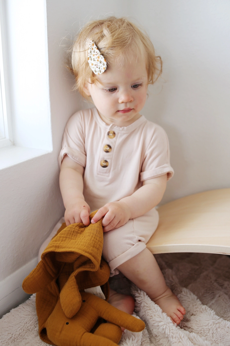Toffee Bunny Lovey Blanket
