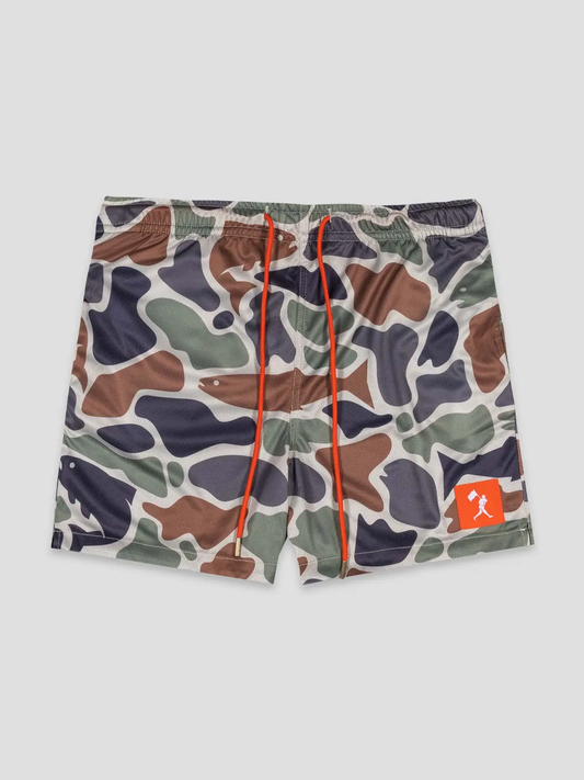 Fishing Club Angler Camo Diamond Air Mesh Shorts - Youth