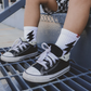 Bolt Crew Socks White