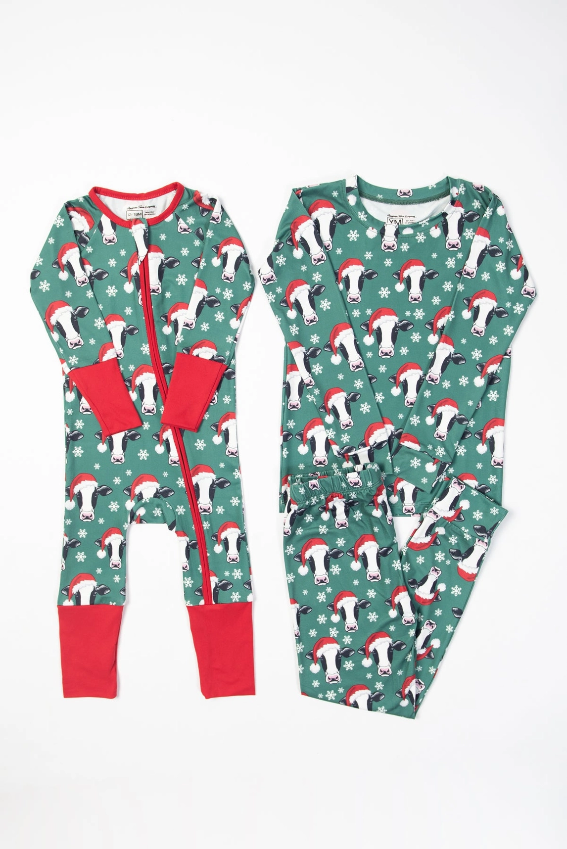 Santa Cows & Snowflakes Toddler/Youth Pajama Set