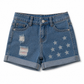 Patriotic Star Denim Shorts