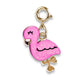 Gold Glitter Flamingo Charm