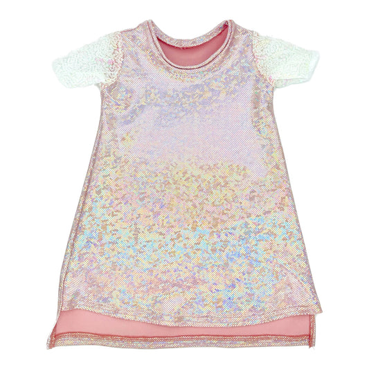 Blush Shimmer & Shake Party Dress