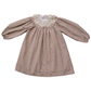 Camel Gingham Lace Dress