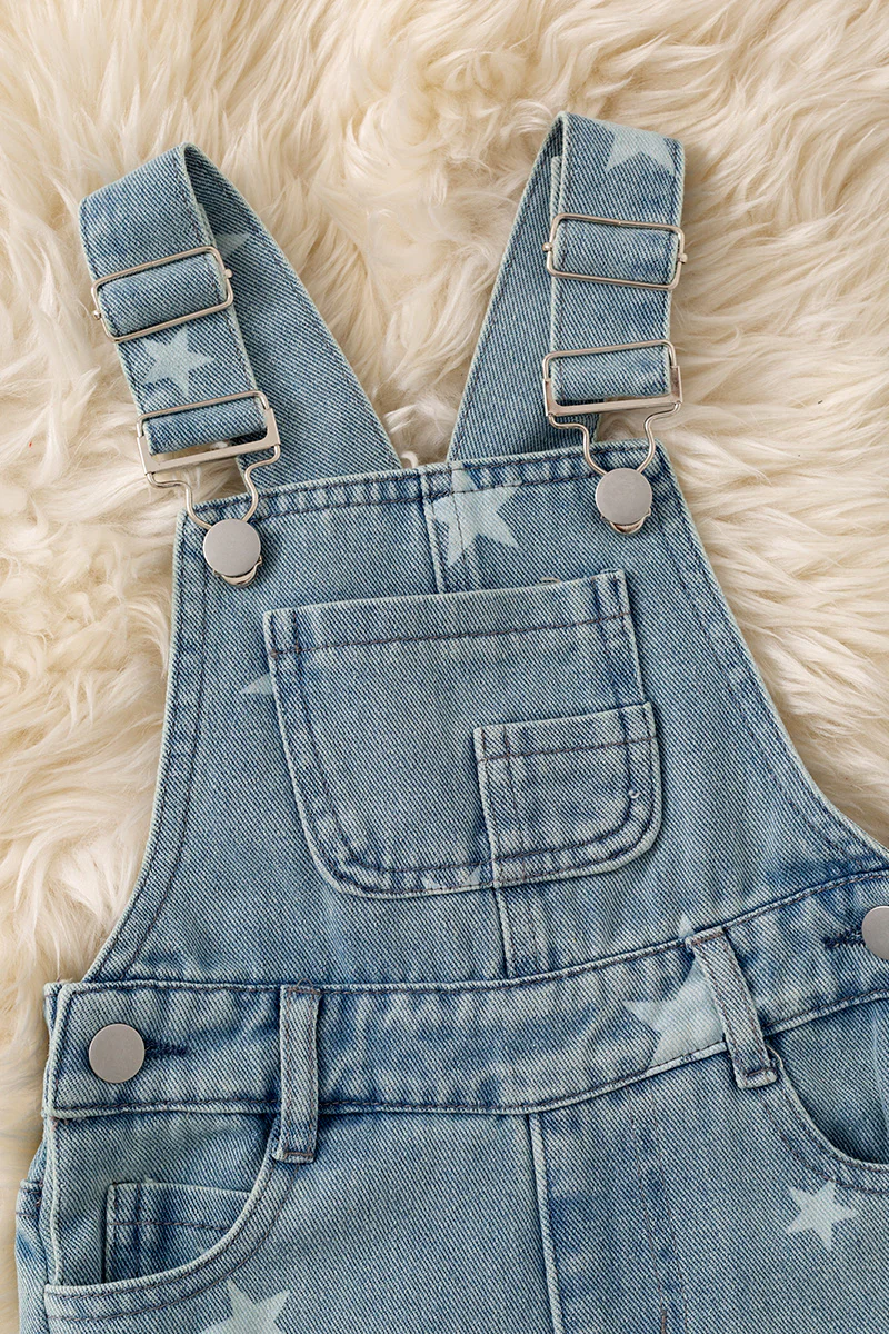 Distressed Star Overalls