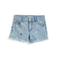 Girls-Floral Embroidered Fray Hem SHORTS