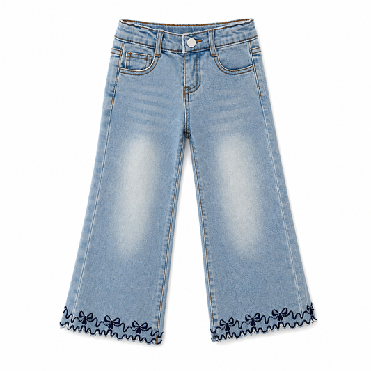 Bow Embroidered Jeans