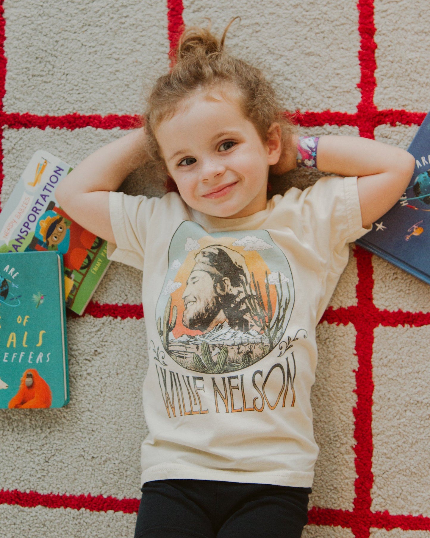 Willie Nelson In The Sky Oatmeal Tee