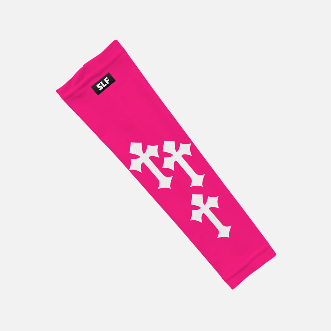 Pink Gothic Cross Kids Arm Sleeve