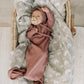Dusty Rose Organic Cotton Ribbed Knot Gown