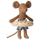 Beach mouse with float, Little brother - Yellow dots