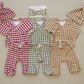 Mustard Gingham Cotton Layette Set
