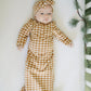 Mustard Gingham Knot Gown