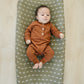 Olive Strokes Changing Pad Cover