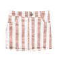 Matty Printed Denim Skirt - Peaches N' Cream