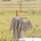 Camel Gingham Lace Dress
