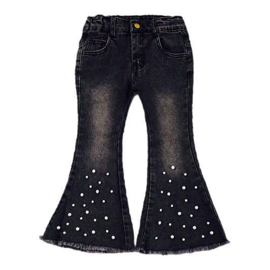Pearl Detail Bootcut Jeans