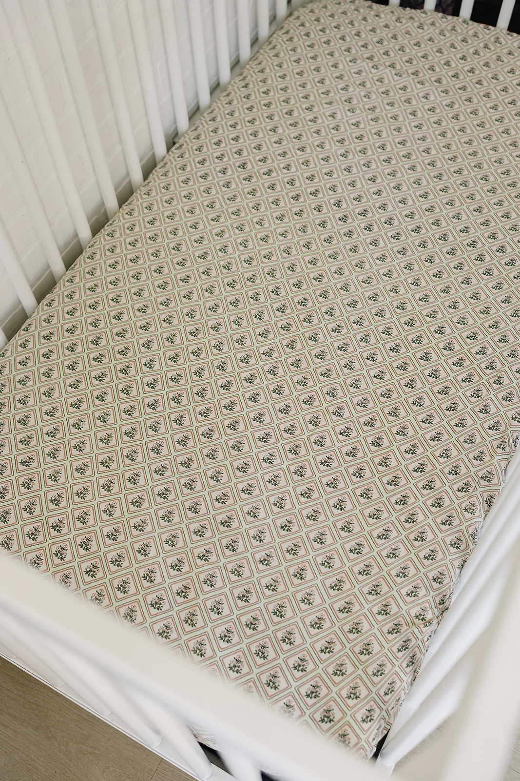 Country Garden Floral Muslin Crib Sheet