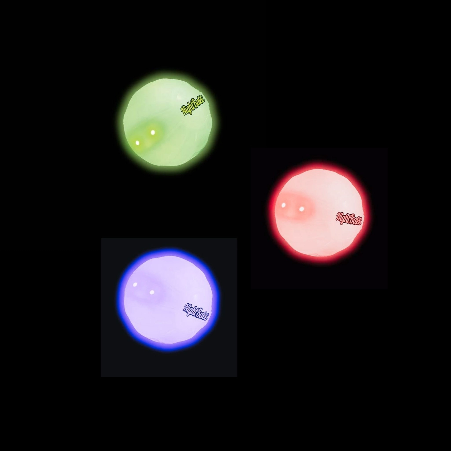 Nightball® Light-Up Led Baseball 3-pack